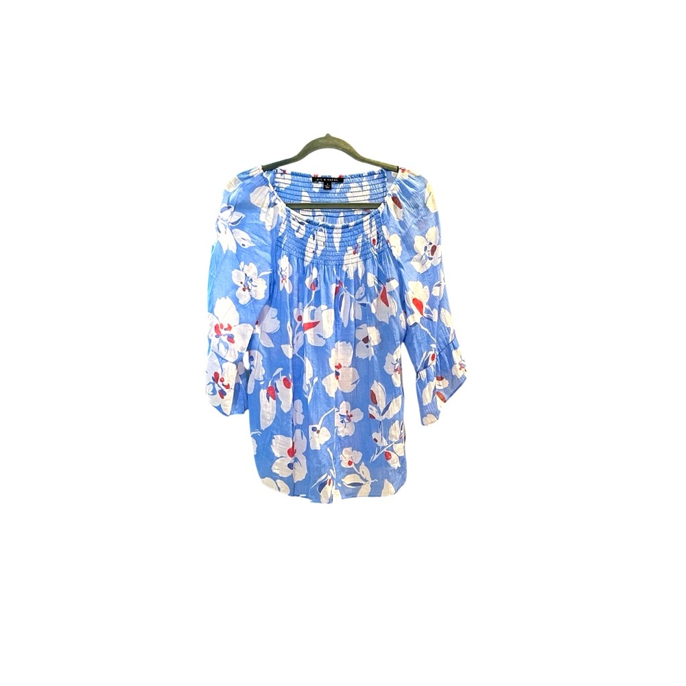Zac & Rachel Blue Floral Blouse…SZL